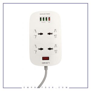 چندراهی برق ال دینیو مدل Ldnio 4 Power Socket defender series SC4407