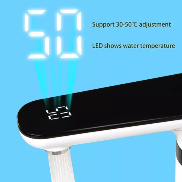 نمایشگر LED روی شیر آب به شما دمای لحظه‌ای آب را نشان می‌دهد