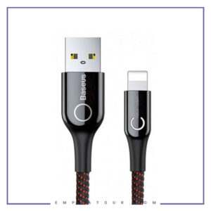 کابل لایتنینگ قطع کن دار بیسوس 1متر Baseus C-Shaped Light Intelligent CALCD-01