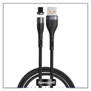 کابل شارژ Lightning بیسوس 1متر Baseus Zinc Magnetic Safe Fast Charging Data Cable USB TO Lightning  CALXC-KG1