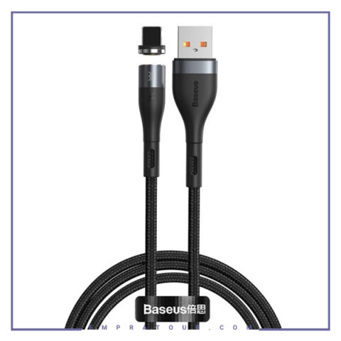کابل شارژ Lightning بیسوس 1متر Baseus Zinc Magnetic Safe Fast Charging Data Cable USB TO Lightning CALXC-KG1