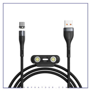 کابل آهنربایی سه سر سریع بیسوس 1متر Baseus Zinc Magnetic Cable Kit CA1T3-AG1