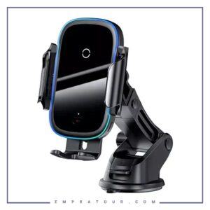 پایه نگهدارنده و شارژر وایرلس بیسوس Baseus Light Electric Car Holder Wireless Charger WXHW03-01