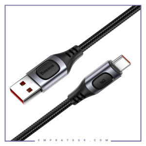 کابل شارژ سریع هوشمند تایپ سی بیسوس 1 متر Baseus type-c fully adapted cable fast charging multi protocol 5A CATSS-AOG