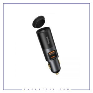 شارژر فندکی ماشین بیسوس Baseus Share Together With Cigarette Lighter U+U 120W CCBX-120U CCBT-D0G