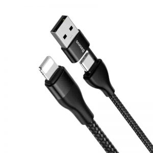 کابل لایتنینگ دوکاره 1متر Baseus Dual Output CATLYW-G01