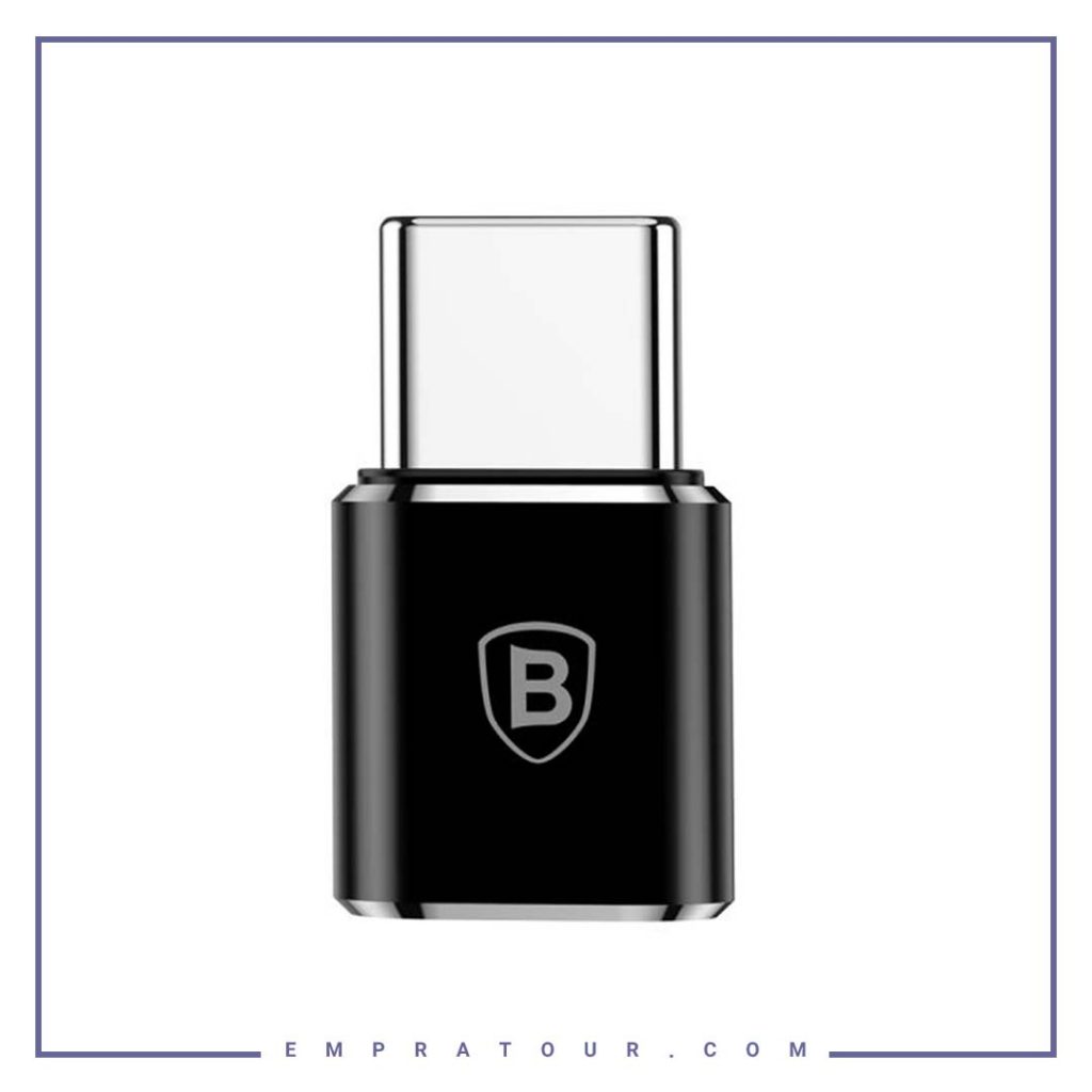 مبدل MicroUSB به Type-C بیسوس مدل Mini Micro female to Type-C male adapter converter CAMOTG-01