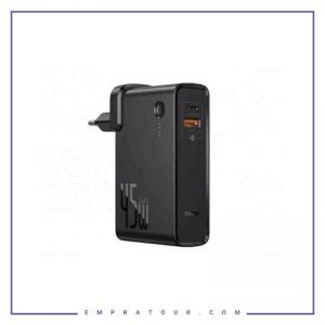 پاوربانک 10000 و شارژر دیواری بیسوس Baseus Power Station GaN 2 in 1 PPNLD-F01