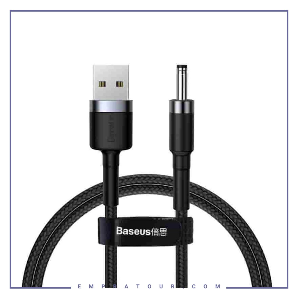 کابل شارژ سوزنی بیسوس 1 متر Baseus Cafule USB To DC 3.5MM CADKLF-G1