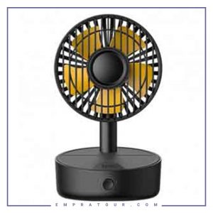پنکه رومیزی همراه با شارژر وایرلس Baseus Hermit Desktop Wireless Charger with Oscillating Fan WXYZ-A01