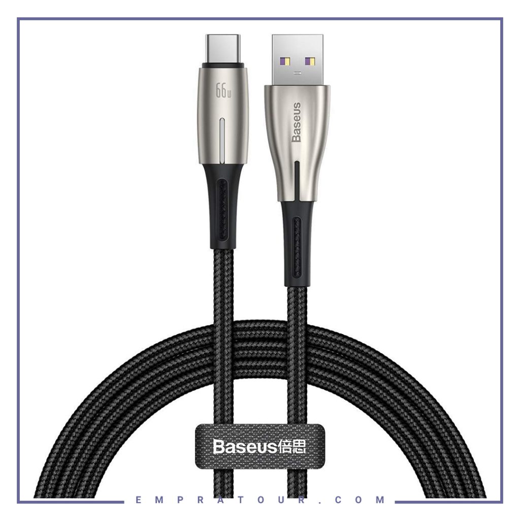 کابل شارژ Type C بیسوس 1متر Baseus Waterdrop-Shaped 66W CATSD-M01