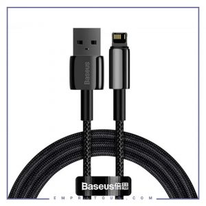 کابل لایتنینگ بیسوس 1 متر Baseus Cafule Tungsten Gold iP Data Cable CALWJ-01