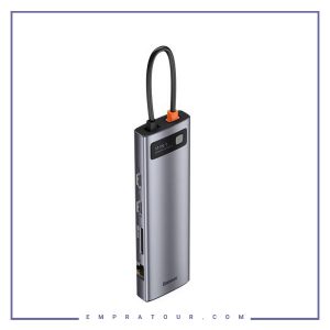 هاب 11 پورت بیسوس Baseus Metal Gleam 11 in 1 Multifunctional Type-C HUB CAHUB-CT0G