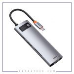 هاب 8 پورت بیسوس Baseus Metal Gleam 8 in 1 Multifunctional Type-C HUB CAHUB-CV0G