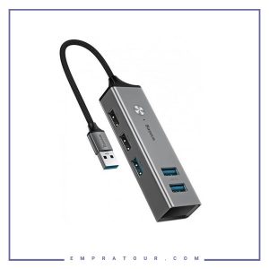 هاب پنج پورت بیسوس Baseus Cube USB3.0 & USB2.0 HUB Adapter CAHUB-C0G