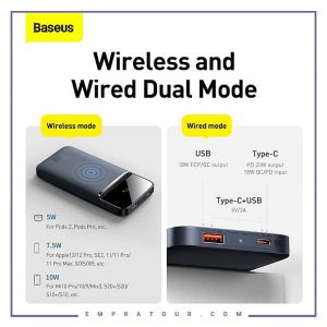 پاوربانک وایرلس20 وات بیسوس Baseus Magnetic Wireless Quick Charge 10000mAh PPMT-03