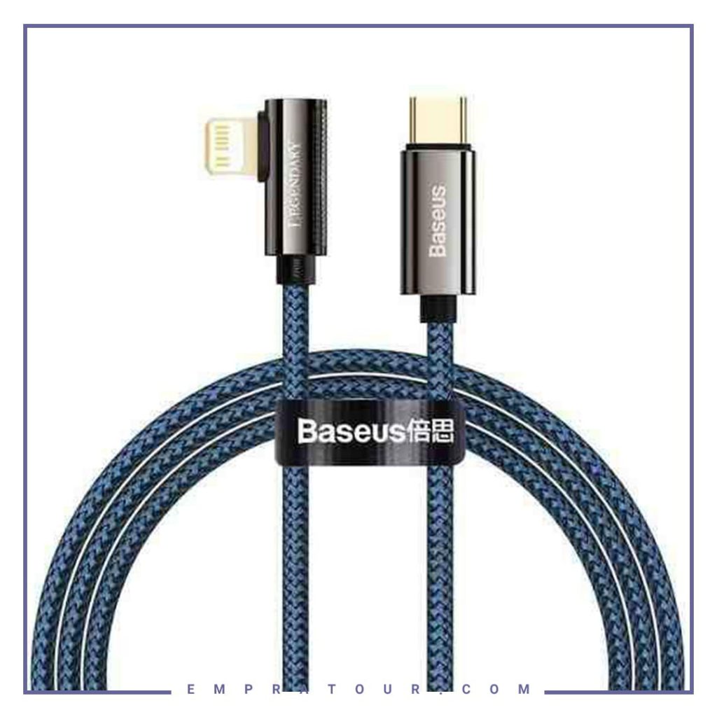 کابل Type-C به لایتنینگ 1 متری بیسوس Baseus Legend Elbow Type C to iP PD CACS000203