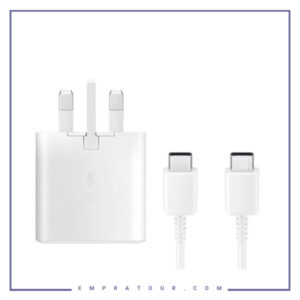 شارژر دیواری به همراه کابل USB-C اورجینال 95 درصد سامسونگ Samsung Super Fast Charging (25W) EP-TA800XWE