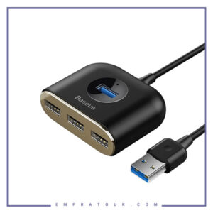 هاب شارژر چهار پورت بیسوس Baseus Square Round USB 3.0 Hub CAHUB-AY01
