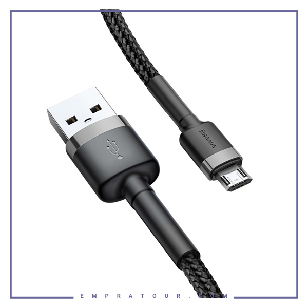کابل شارژ و انتقال داده میکرو یو اس بی بیسوس Baseus Cafule Micro USB Cable 3m