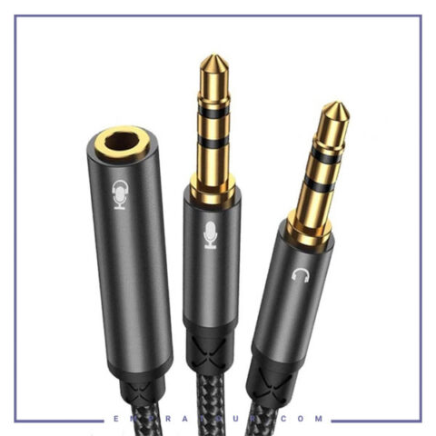 کابل انتقال صدای دوسر جویروم Joyroom Headphone female to 2-male Y-splitter audio cable SY-A05
