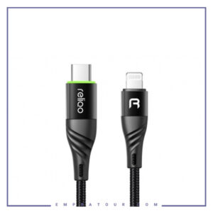 کابل شارژ سریع و انتقال داده تایپ سی به لایتنینگ رلیکو Reliqo Auto Power Off RCA-650 1.2M