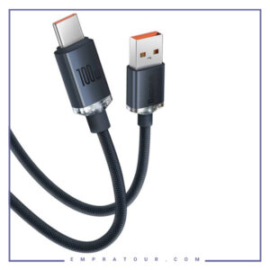 کابل شارژ USB به Type-c بیسوس 100 وات 1.2متر Baseus Crystal Shine CAJY000401