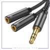 کابل انتقال صدای دوسر جویروم Joyroom Headphone male to 2-female Y-splitter audio cable SY-A04