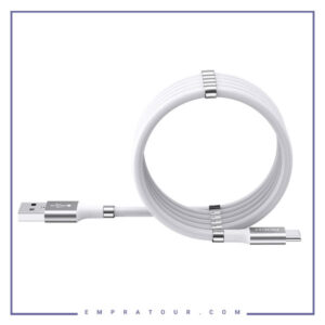 کابل شارژ و انتقال داده تایپ سی راک Rock Magnetic Silicone Type-C Cable 1.8M RCB0798