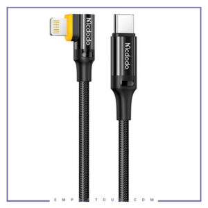 کابل شارژ 90 درجه Type C به lightning مک دودو 1.2 متر Mcdodo Type-C to Lightning PD Data CableAuto Power Off CA-1260