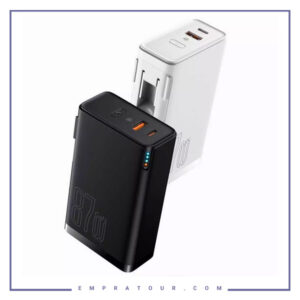 پاوربانک 10000 و شارژر دیواری بیسوس Baseus Power Station 4 PPHD010001 87W CN توان 87 وات با کابل