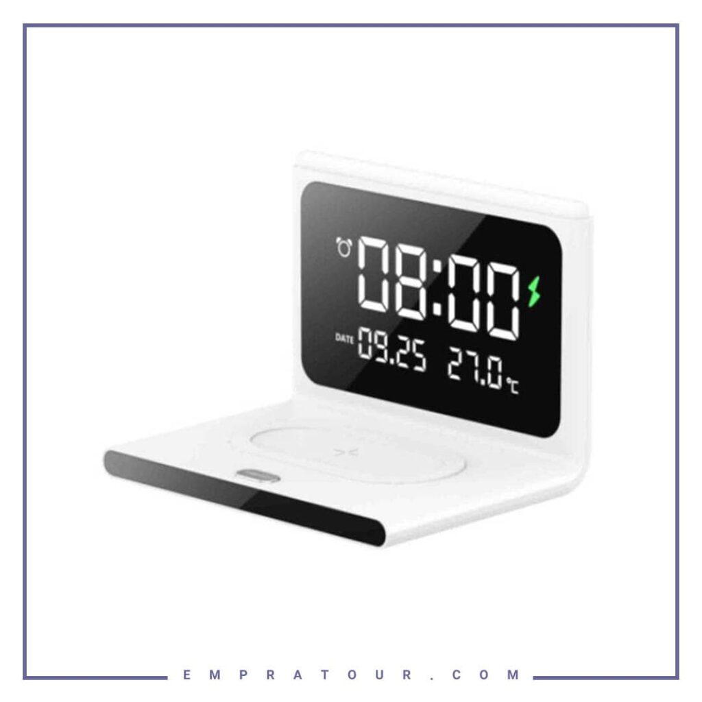 ساعت و شارژر وایرلس رسی Recci Wireless Charger Calendar RLS-L12