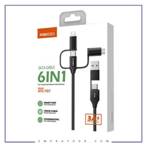 کابل شارژ فستRECCI 6IN1 RTC-T07