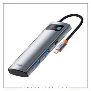 هاب 7 پورت بیسوس Baseus Metal Gleam 7 in 1 Multifunctional Type-C HUB WKWG020113