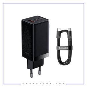 شارژر دیواری فست شارژ بیسوس 65 وات Baseus GaN3 Pro Fast Charger CCGP050101 EU