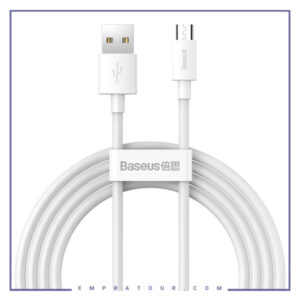 پک 2 عددی کابل میکرو یو اس بی بیسوس Baseus Simple Wisdom Data Cable Kit USB to Micro 2.1A (2PCS/Set) 1.5m TZCAMZJ-02