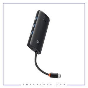 هاب 4 پورت با طول 1 متر  Baseus Hub Lite Series 4-Port Type-C HUB Adapter wkqx030401 4X USB 3.0