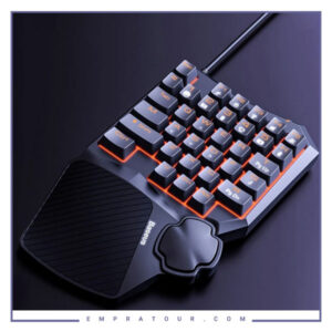 کیبورد مخصوص بازی بیسوس Baseus Gamo One-Handed Gaming Keyboard black GMGK01-01