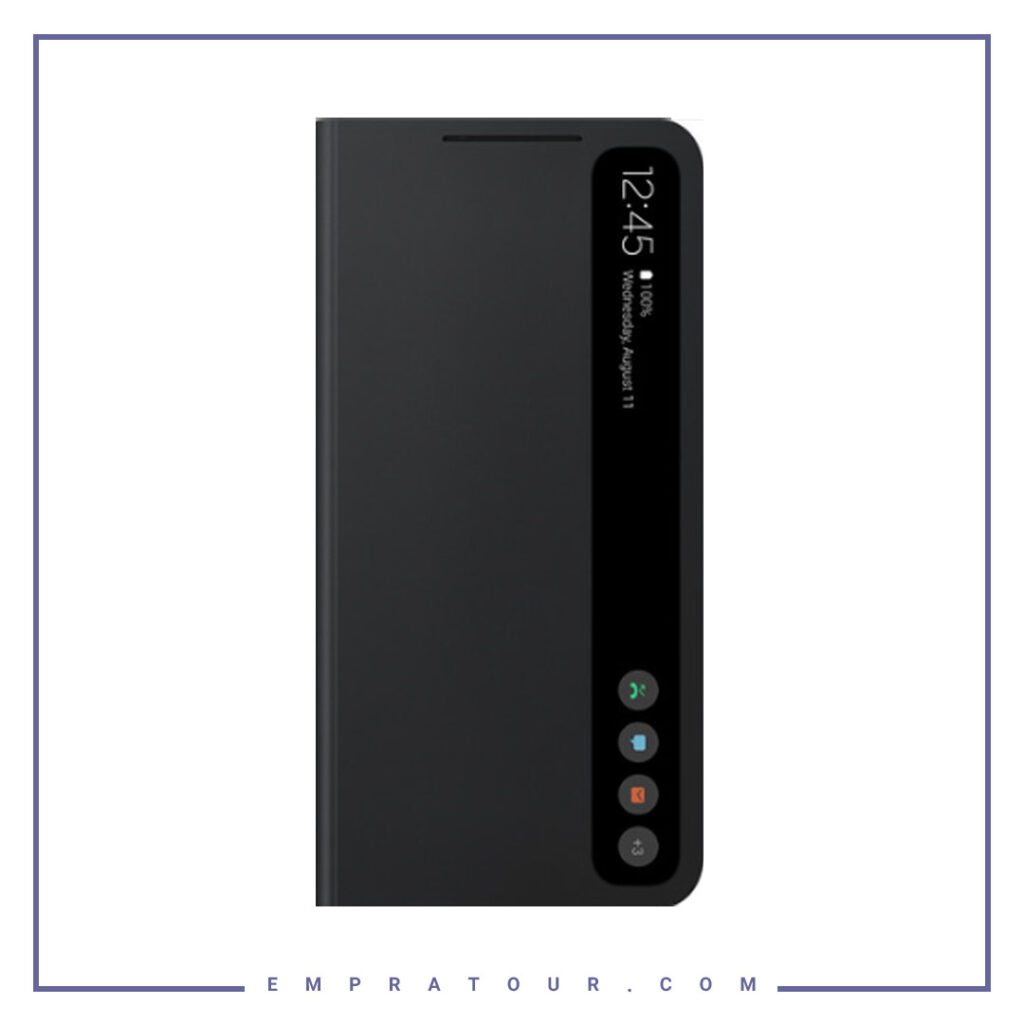کیف کلاسوری شرکتی سامسونگ مدل SMART CLEAR VIEW COVER EF-ZG990 S21 FE