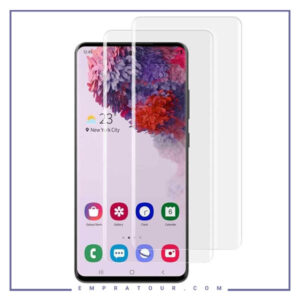 محافظ صفحه یو وی دوتایی بیسوس سامسونگ Galaxy S20 Plus Baseus SGSAS20P-UV02 2 PCS 0.25mm Full Curved-screen UV Tempered Glass Film