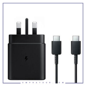 آداپتور سوپر فست شارژر سامسونگ اورجینال ۴۵ وات همراه کابل 1 متر Samsung Super Fast Charger 45W EP-TA845