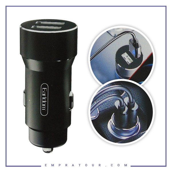 شارژر فندکی ارلدام به همراه کابل میکرو 7 Dual USB Car Charger ES-CC4