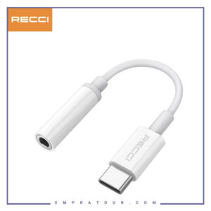 کابل تبدیل تایپ سی به جک 3.5 میلی‌متری رسی RECCI RDS-A03 Converter Cable Type-C