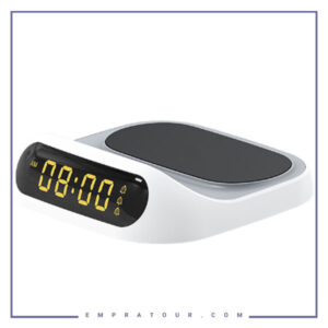 شارژر بیسیم و ساعت رومیزی رسی Recci Sailing Clock Wireless Fast Charging RCW-22