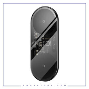 شارژر وایرلس بیسوس با کابل 1متر Baseus Digital LED Display 2in1 Wireless Charger WXSX010101 20W