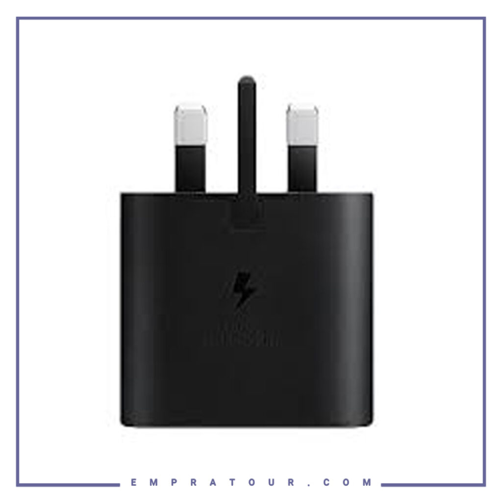 شارژر دیواری اورجینال فست سامسونگ روکارتنی 3پین Samsung Fast Charging Adapter 3 PIN EP-TA200