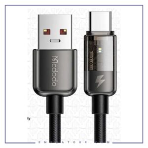 کابل شارژ تایپ سی سریع قطع کن دار مک دودو Mcdodo Auto Power Off Type C 100W CA-3150