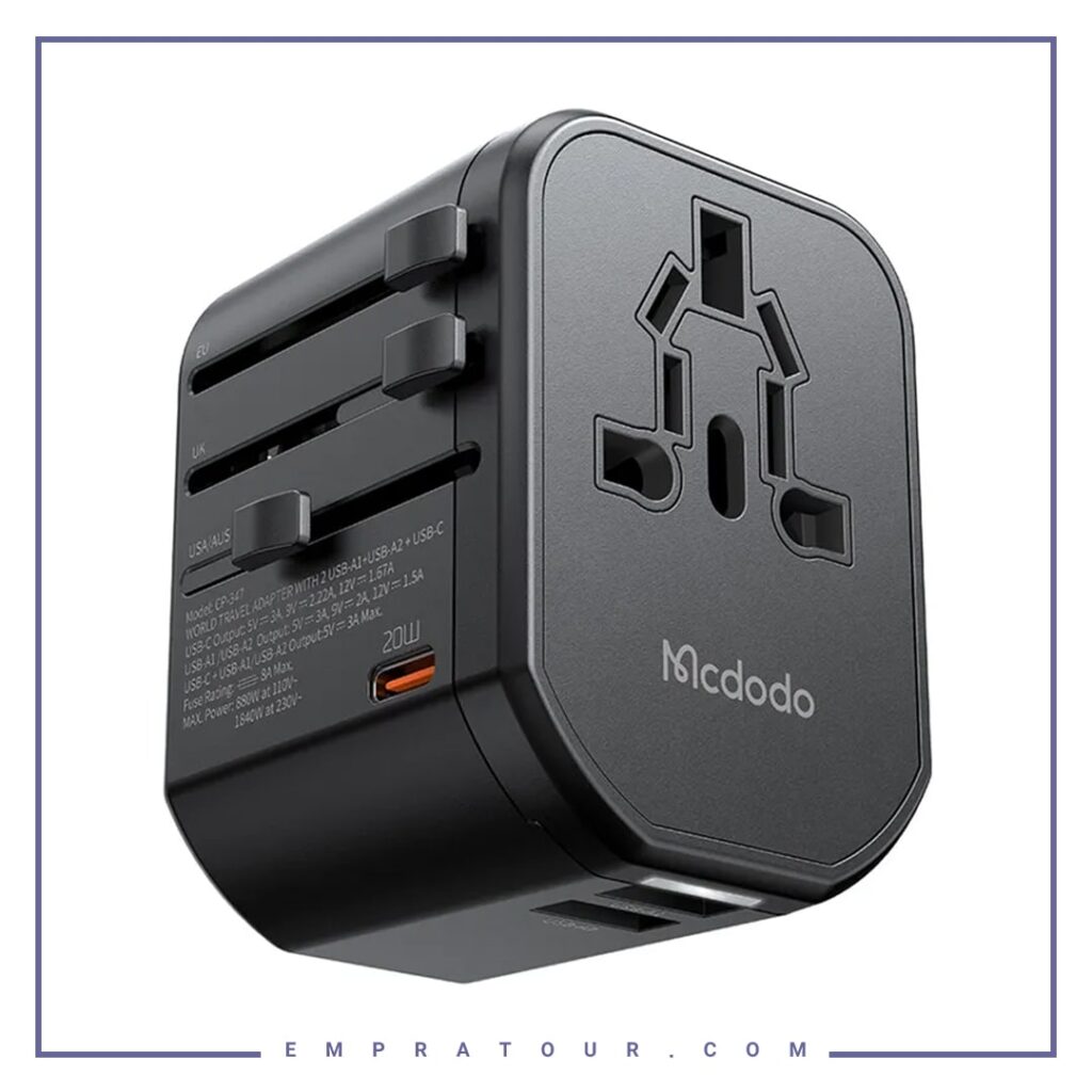 آداپتور دیواری فست شارژ مک دودو Mcdodo 20W PD Fast Charging Universal Travel Adapter CP-3471
