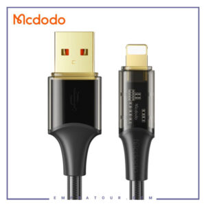 کابل شارژ لایتنینگ 1.8 متری مک دودو Mcdodo Lightning Transparent Data Cable CA-2082
