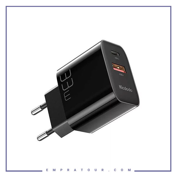 آداپتور شارژ دو پورت 33 وات همراه با کابل مک دودو Mcdodo PD Dual OutPut CH-0922